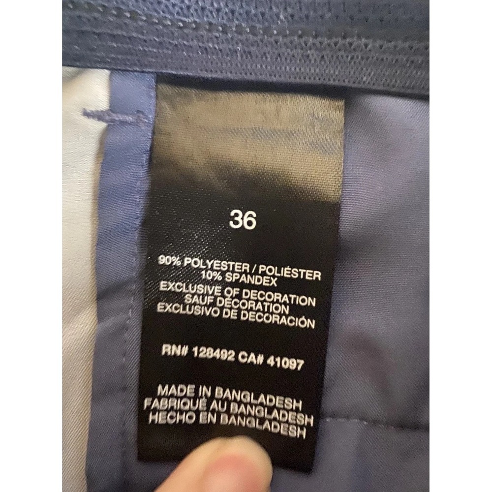 Greg Norman Chino Shorts Mens 36 Blue Geometric Stretch Golf Performance Tennis - Picture 3 of 10